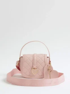 River Island Pink Heart Monogram Kendal Cross-Body Bag^ Bags