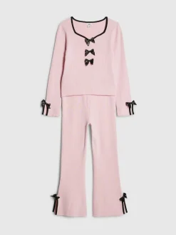 River Island Long Sleeve Bow Top & Joggers Set^ Sets & Coords