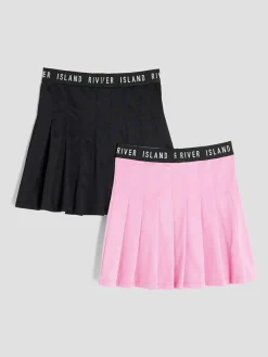 River Island Pink Pleated Waistband Skirts 2 Pack^ Shorts & Skirts