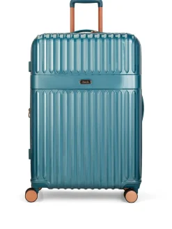 Clearance Rock Luggage Large Selene Suitcase Blue