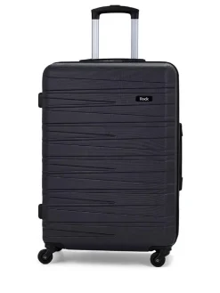 Discount Rock Luggage Medium Seattle Suitcase Black