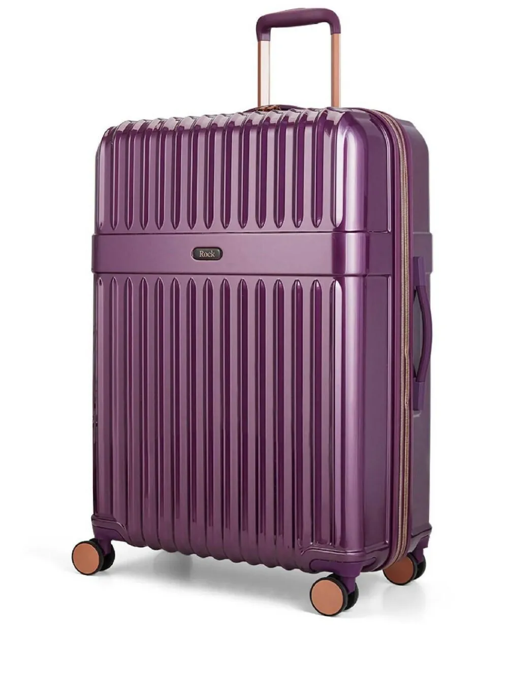 Outlet Rock Luggage Selene 3 Piece Suitcase Set Purple