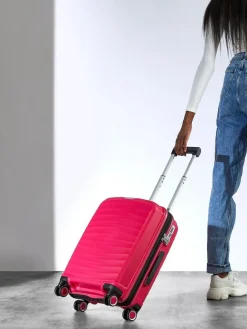 Hot Rock Luggage Sunwave Cabin Suitcase Pink