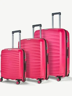 Rock Luggage Sunwave 3pc Suitcases Set^Women Luggage