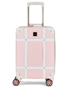 New Rock Luggage Vintage Cabin Suitcase Pink