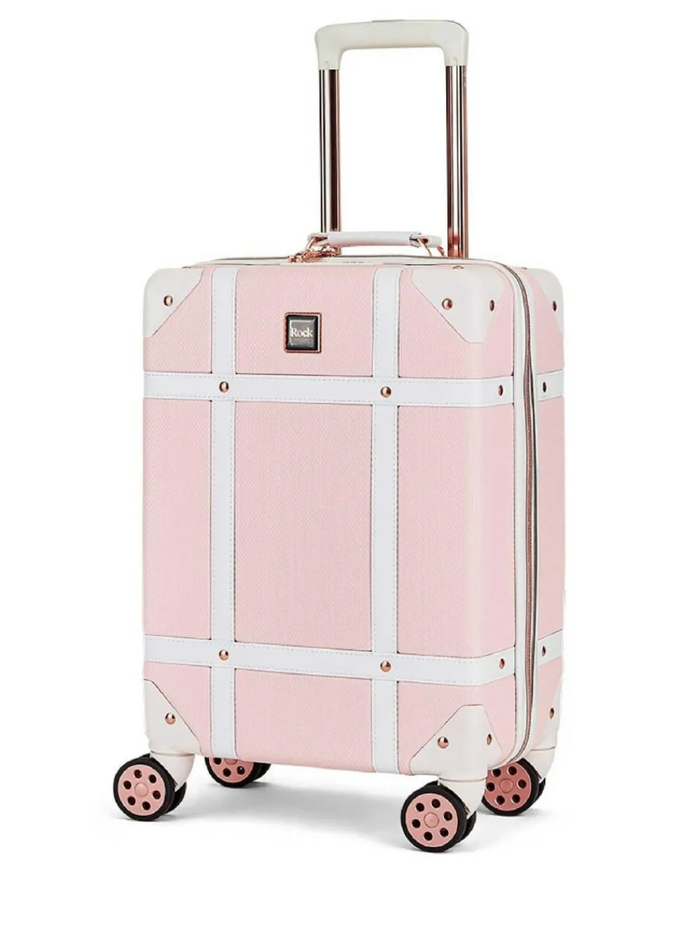 New Rock Luggage Vintage Cabin Suitcase Pink