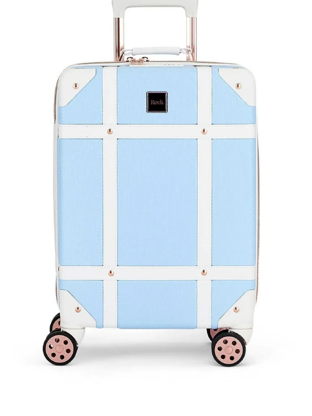 Sale Rock Luggage Vintage Cabin Suitcase Blue