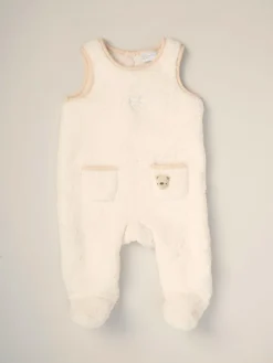 Best Rock-A-Bye Baby Boutique Baby Borg White Dungarees Bodysuit and Hat Set 3 Piece