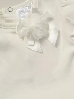 Online Rock-A-Bye Baby Boutique Rose Ribbon Detail Tutu White Bodysuit and Headband Outfit Set