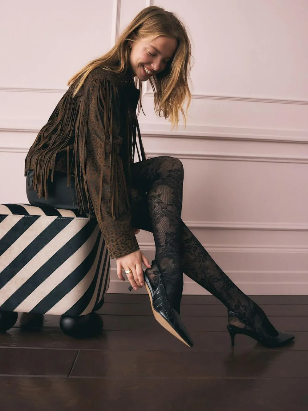 Rockett St George Black Floral Tights^Women Socks & Tights