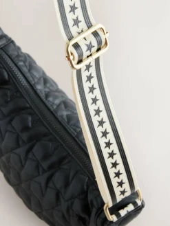 Rockett St George Black Quilted Cross-Body Bag with Star Strap^Women Bags
