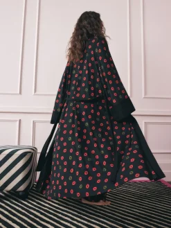 Best Rockett St George Black/Red Lips Jersey Robe