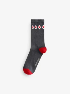 Rockett St George Black/White Spot and Harlequin 4 Pack Socks^Women Socks & Tights