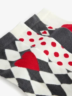Rockett St George Black/White Spot and Harlequin 4 Pack Socks^Women Socks & Tights
