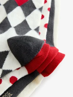 Rockett St George Black/White Spot and Harlequin 4 Pack Socks^Women Socks & Tights