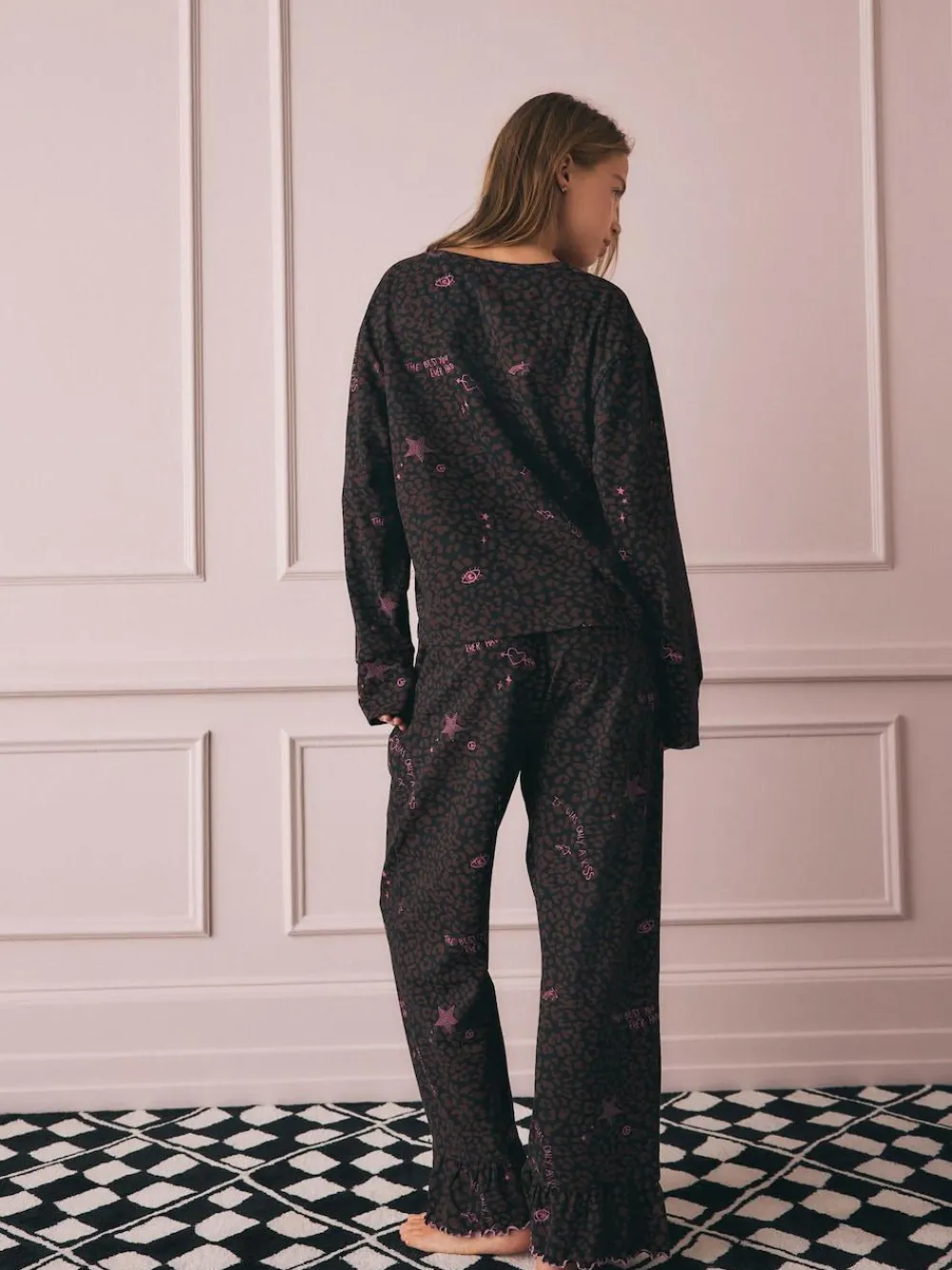 Rockett St George Chocolate Brown Leopard Tattoo Twosie Pyjamas^Women All Night & Lounge|Pyjamas