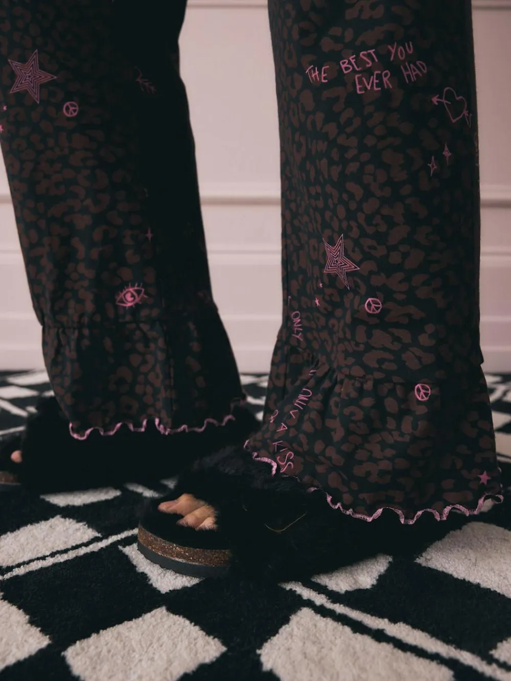 Rockett St George Chocolate Brown Leopard Tattoo Twosie Pyjamas^Women All Night & Lounge|Pyjamas