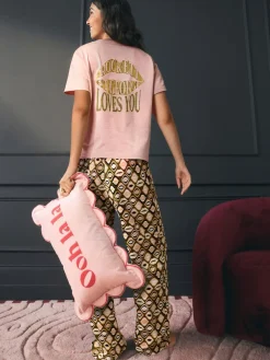 Rockett St George Khaki Green Lips Jersey Pyjamas^Women All Night & Lounge|Pyjamas