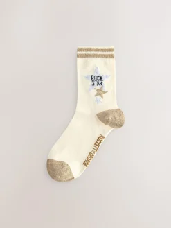 Online Rockett St George Monochrome Animal Print 4 Pack Ankle Socks