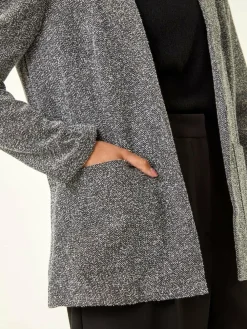 Roman Black Petite Herringbone Pocket Blazer^Women Blazers