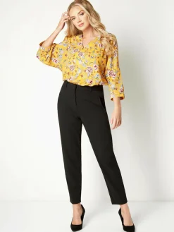 Online Roman Tall Originals Straight Leg Tapered Trousers Black