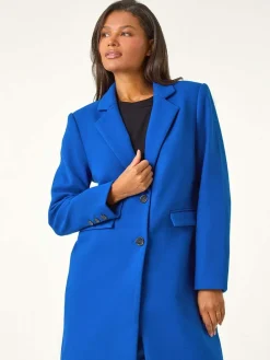 Roman Blue Tailored Single Breasted Coat^Women Blazers