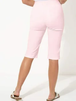 Online Roman Light Pink Knee Length Stretch Shorts