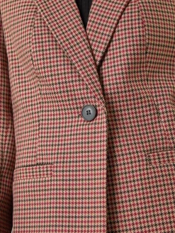 Hot Roman Natural Petite Houndstooth Blazer