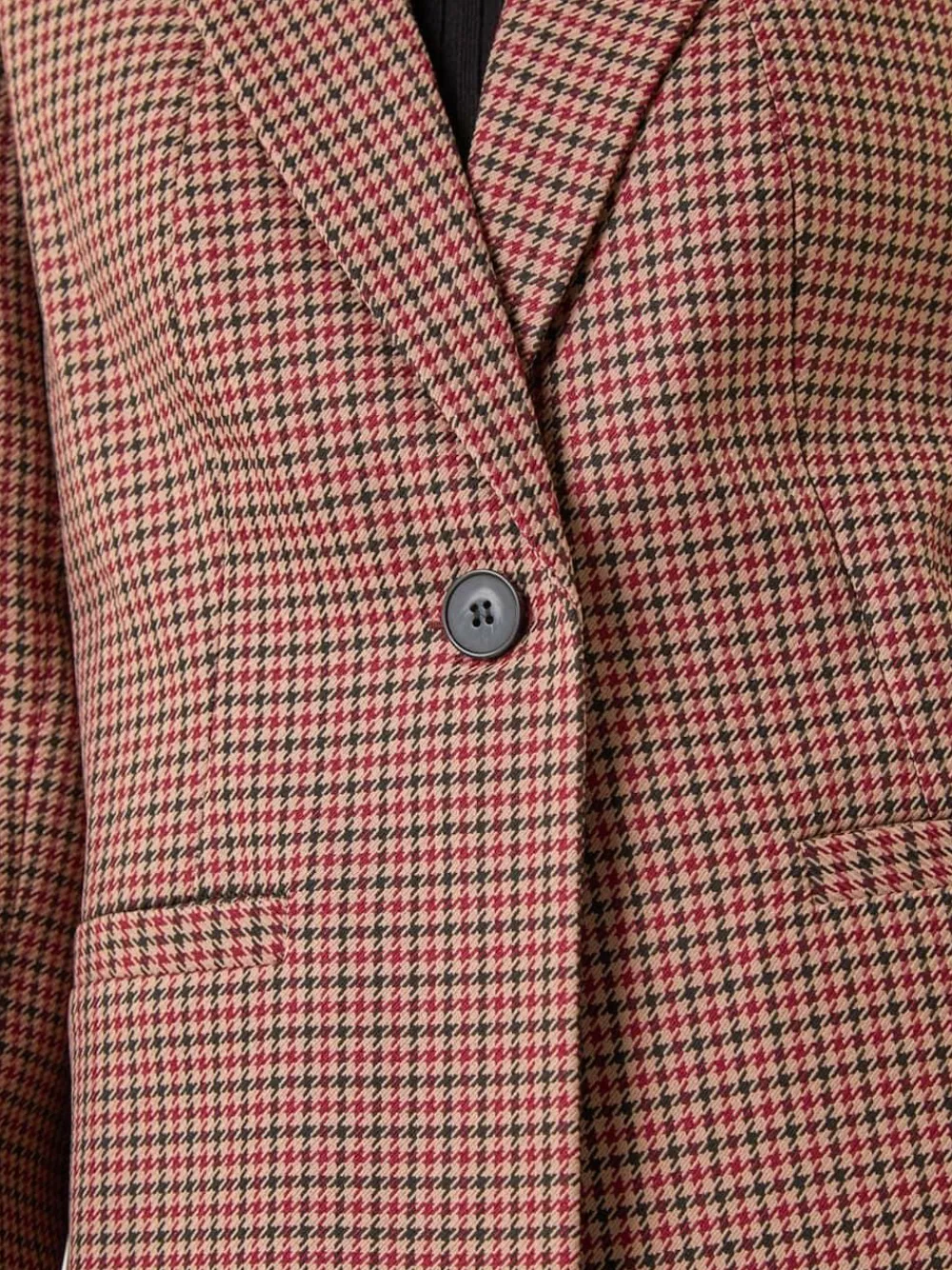 Hot Roman Natural Petite Houndstooth Blazer