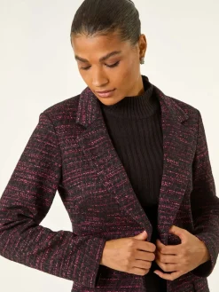 Roman Pink Boucle Jersey Blazer^Women Blazers
