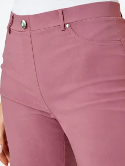 Outlet Roman Rouge Turned Hem Stretch Shorts