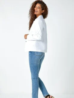 Roman Stretch Button Detail Blazer^Women Suits & Tailoring|Blazers