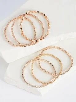 Sale Next Sparkle Stretch Bracelets Pack Rose Gold Tone