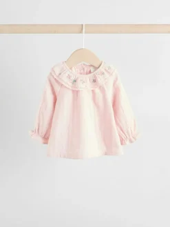 Next Rose Pink Long Sleeve Baby Top and Leggings 2 Piece Set (0mths-2yrs)