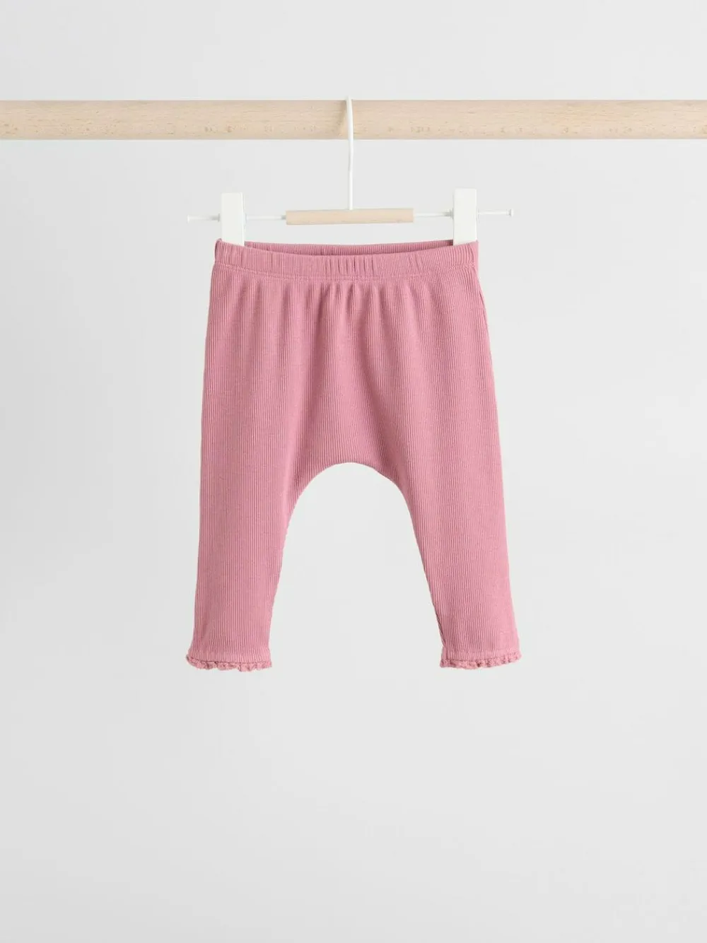 Next Rose Pink Long Sleeve Baby Top and Leggings 2 Piece Set (0mths-2yrs)