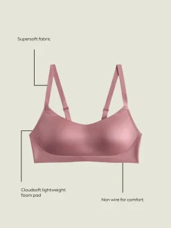 Hot Next N.Premium Cloud Soft Ultimate Comfort Non Wire Bra Rose Pink