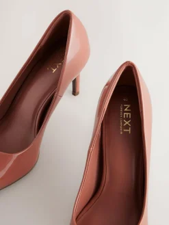 Next Point Toe Mid Heel Court Shoes^Women Heels|Wide Fit & Extra Wide Fit