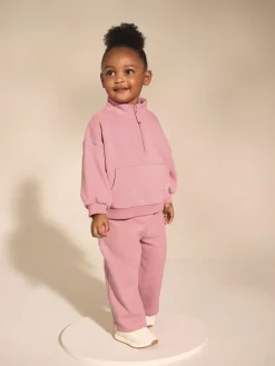 Next Rose Pink Quarter Zip Sweatshirt (3mths-7yrs)^ Sweatshirts & Hoodies|Sweatshirts & Hoodies