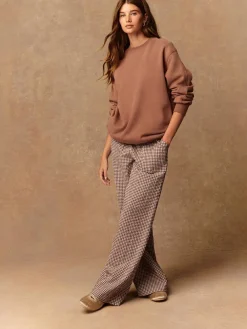 Next Rose Pink Relaxed Fit Essentials Longline Sweatshirt with Pockets^Women Loungewear|Nightwear