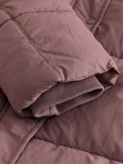 New Next Shower Resistant Longline Padded Coat Rose Pink