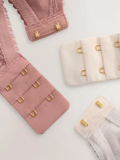 Discount Next DD+ Lace Non Pad Full Cup Minimiser Bras 2 Pack Rose/White