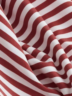 Clearance Next Rose/White Stripe Plunge Shaping Tummy Control Swimsuit