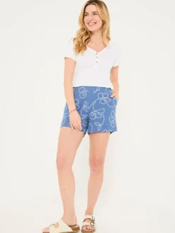 Fat Face Rosie Chambray Blue Printed Shorts^Women Shorts