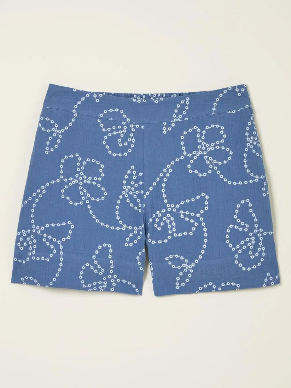 Fat Face Rosie Chambray Blue Printed Shorts^Women Shorts
