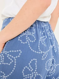 Fat Face Rosie Chambray Blue Printed Shorts^Women Shorts