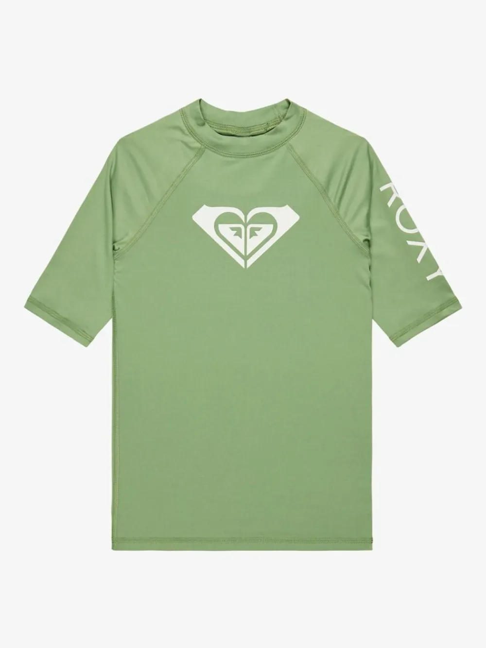 Roxy Girls Wholehearted Short Sleeve Logo Rash Vest^ Swimwear