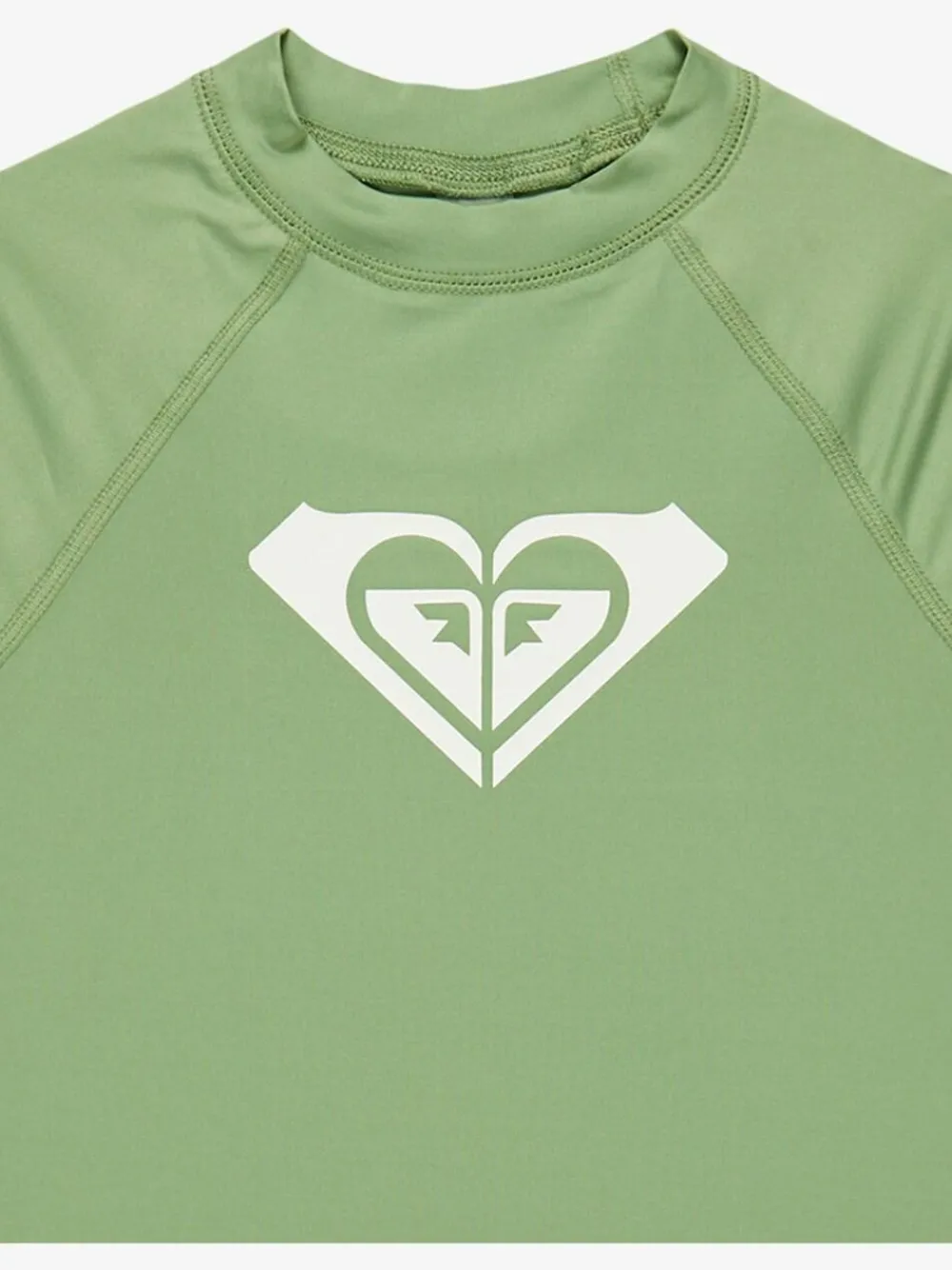 Roxy Girls Wholehearted Short Sleeve Logo Rash Vest^ Swimwear