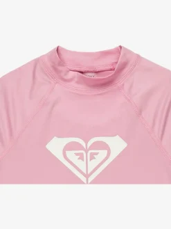 Clearance Roxy Lilac Purple Girls Wholehearted Long Sleeve Logo Rash Vest