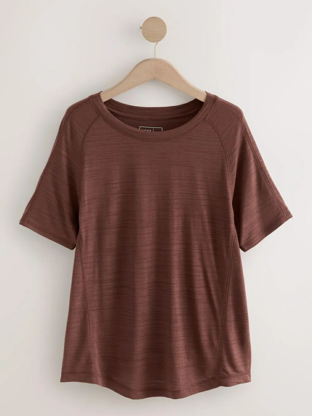 New Next Active Crew Neck Lightweight Short Sleeve T-Shirt Rust Brown
