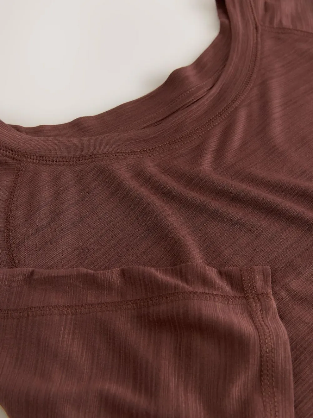 New Next Active Crew Neck Lightweight Short Sleeve T-Shirt Rust Brown